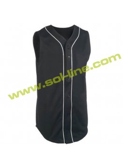 Pro Weight Full Button Down Sleeveless Stripe Baseball Jerseys